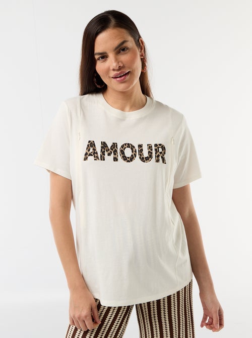 Tee-shirt d'allaitement imprimé - Kiabi