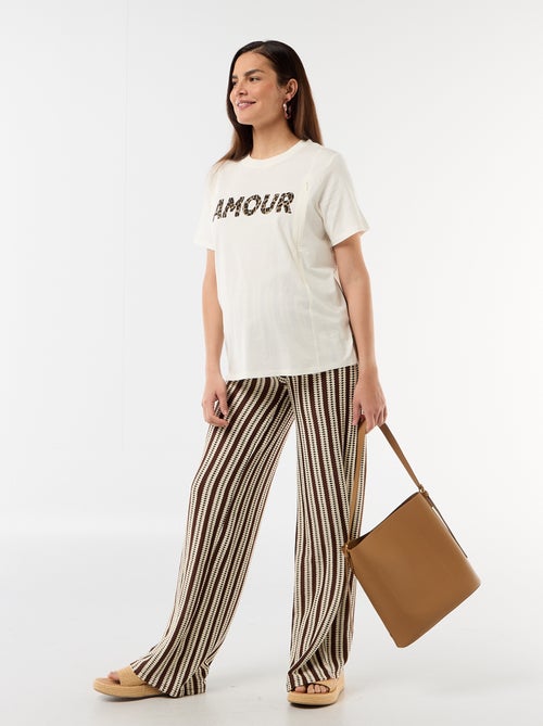 Tee-shirt d'allaitement imprimé - Kiabi