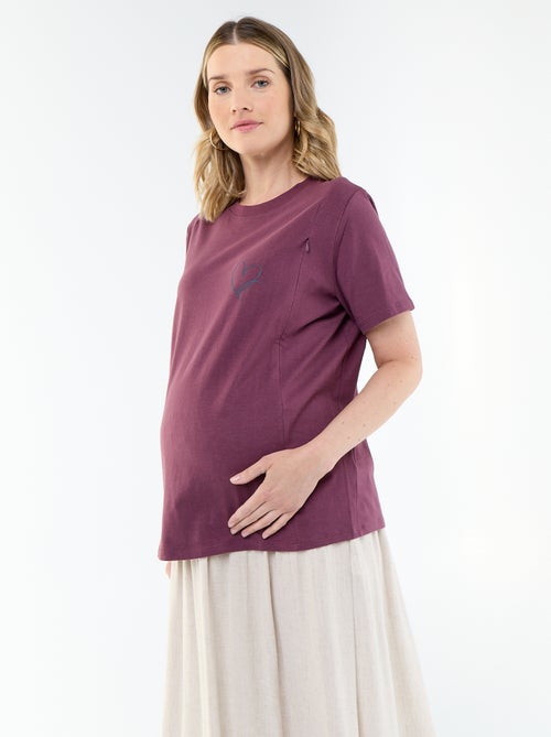 Tee-shirt d'allaitement imprimé - Kiabi