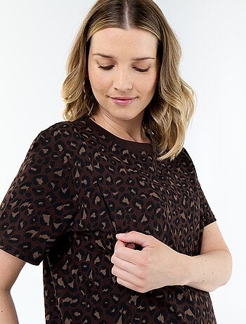 Tee-shirt d'allaitement imprimé