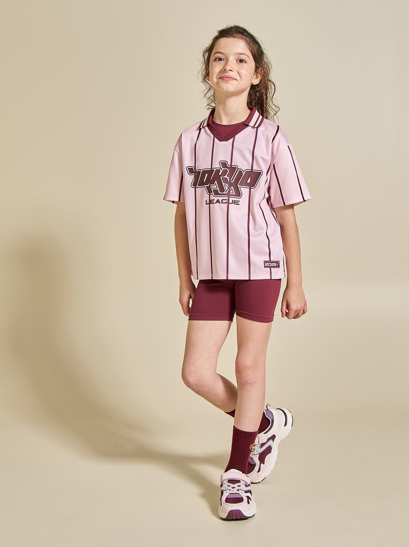 Tee-shirt de foot manches courtes Rose - Kiabi
