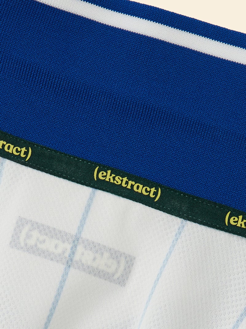 Tee-shirt de foot rayé à manches courtes Blanc - Kiabi