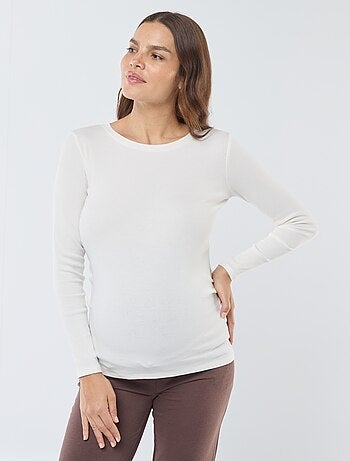 Tee-shirt de maternité côtelé