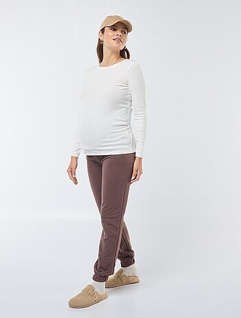 Tee-shirt de maternité côtelé