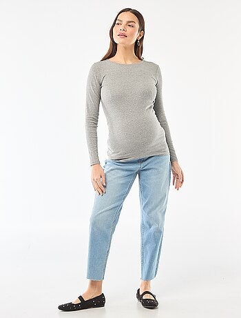 Tee-shirt de maternité côtelé