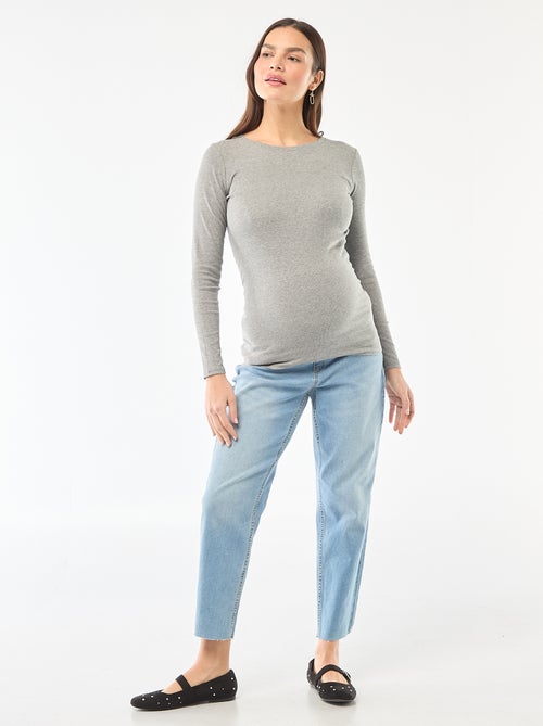 Tee-shirt de maternité côtelé - Kiabi