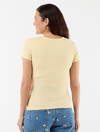 Tee-shirt de maternité côtelé