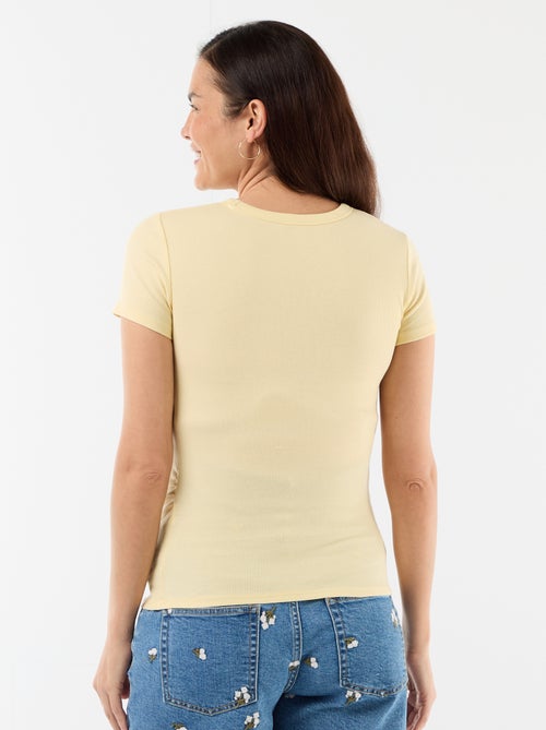 Tee-shirt de maternité côtelé - Kiabi