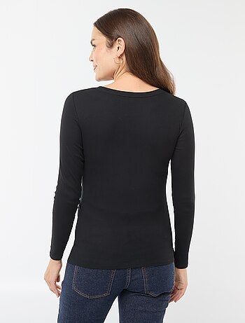 Tee-shirt de maternité côtelé