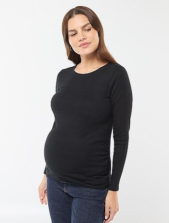 Tee-shirt de maternité côtelé