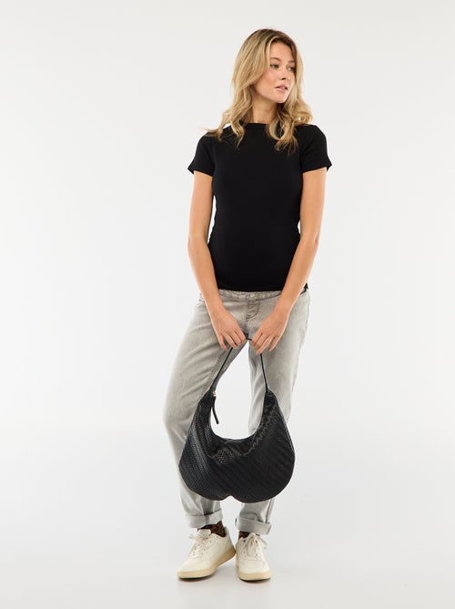 Tee-shirt de maternité côtelé - Kiabi