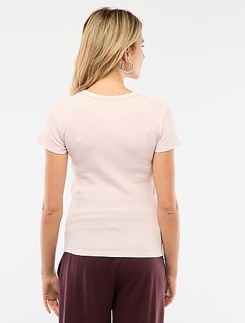 Tee-shirt de maternité côtelé