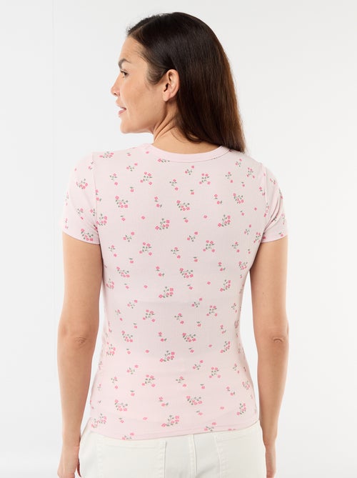 Tee-shirt de maternité côtelé - Kiabi