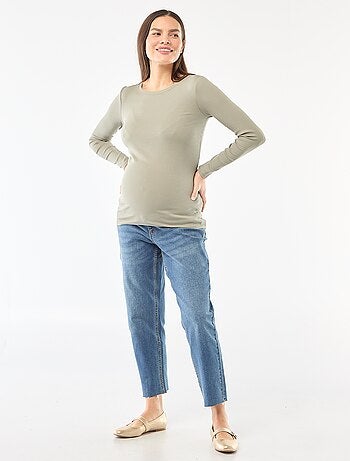 Tee-shirt de maternité côtelé