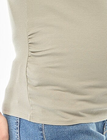 Tee-shirt de maternité côtelé