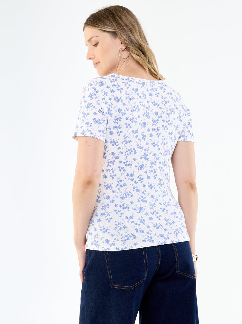 Tee-shirt de maternité encolure cache-coeur Beige - Kiabi