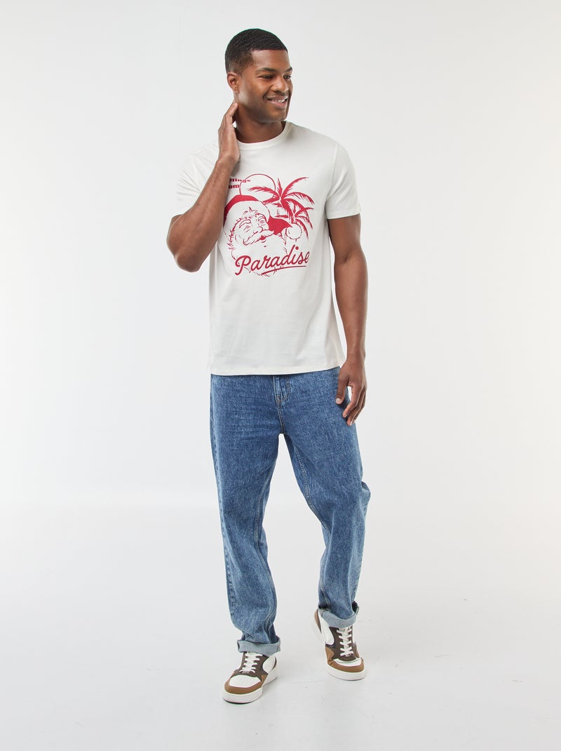 Tee-shirt de Noël fantaisie Blanc - Kiabi