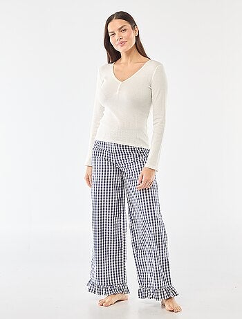Tee-shirt de pyjama en maille pointelle