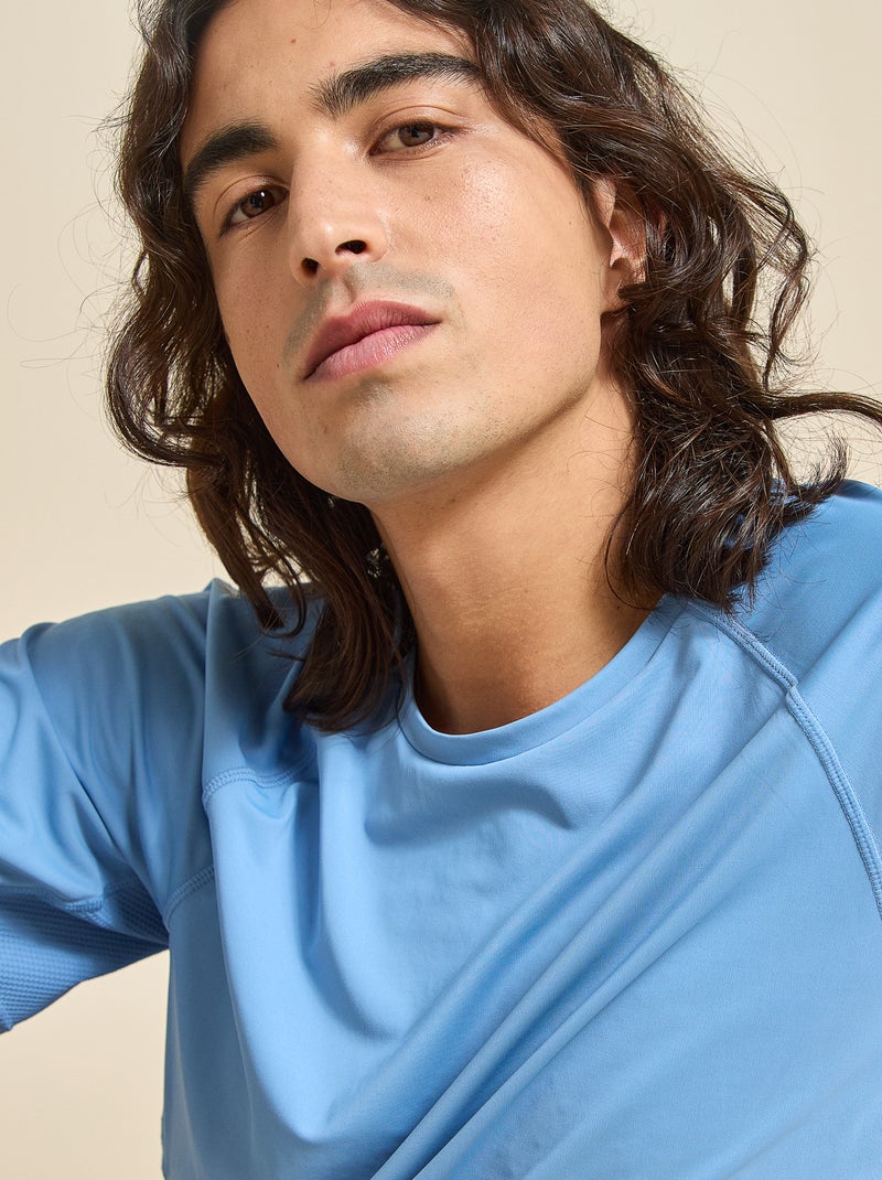 Tee-shirt de sport avec détail réfléchissant - (ekstract) Bleu - Kiabi