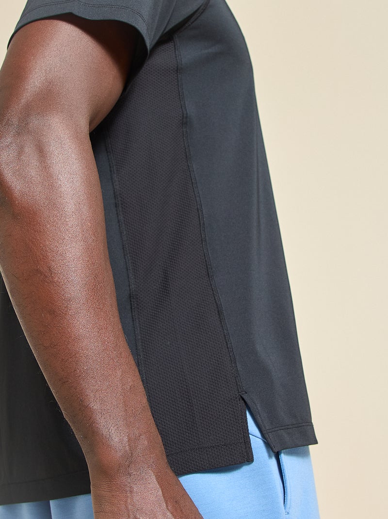 Tee-shirt de sport avec détail réfléchissant - (ekstract) Noir - Kiabi
