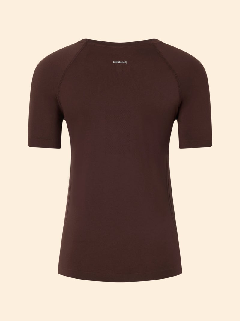 Tee-shirt de sport effet seconde peau - (ekstract) Marron - Kiabi