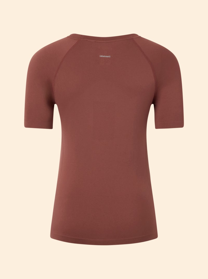 Tee-shirt de sport effet seconde peau - (ekstract) Marron - Kiabi
