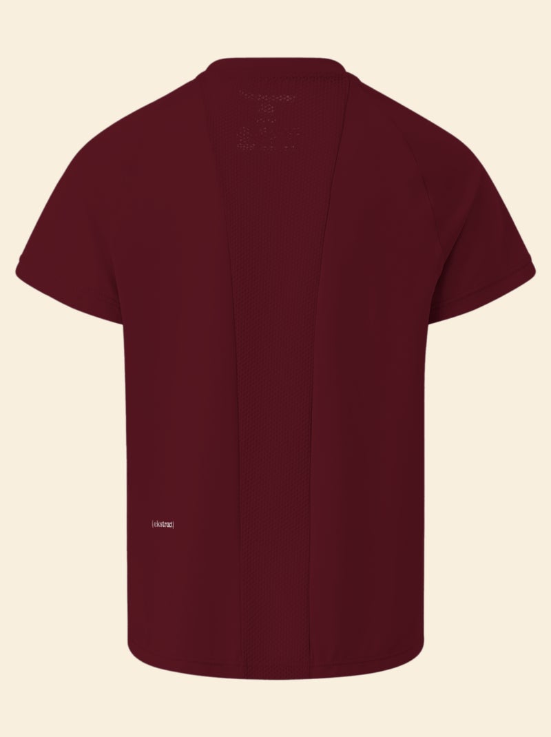 Tee-shirt de sport fluide manches courtes (Ekstract) Rouge - Kiabi