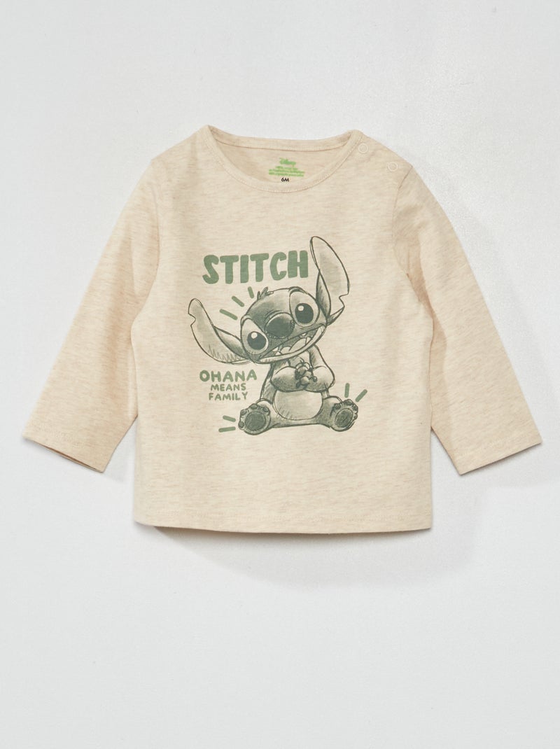 Tee-shirt 'Disney' à manches longues Beige - Kiabi