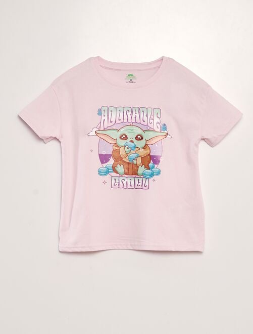 Tee-shirt 'Disney' 'Grogu' à col rond - Kiabi