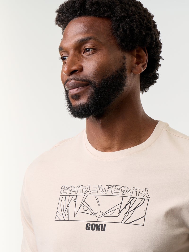 Tee-shirt 'Dragon Ball' à manches courtes Beige - Kiabi