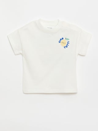Tee-shirt en coton avec broderie poitrine