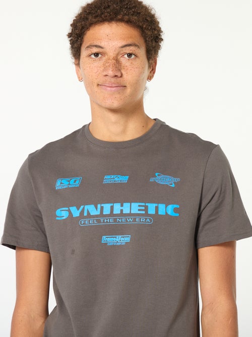 Tee-shirt en coton imprimé à manches courtes - Kiabi