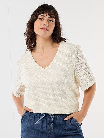 Tee-shirt en dentelle ajourée
