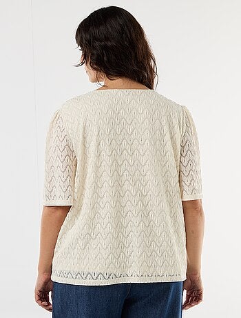 Tee-shirt en dentelle ajourée