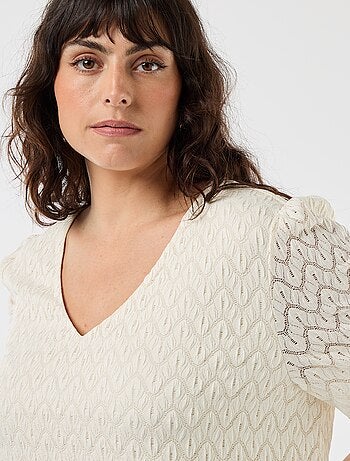 Tee-shirt en dentelle ajourée