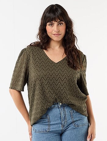 Tee-shirt en dentelle ajourée