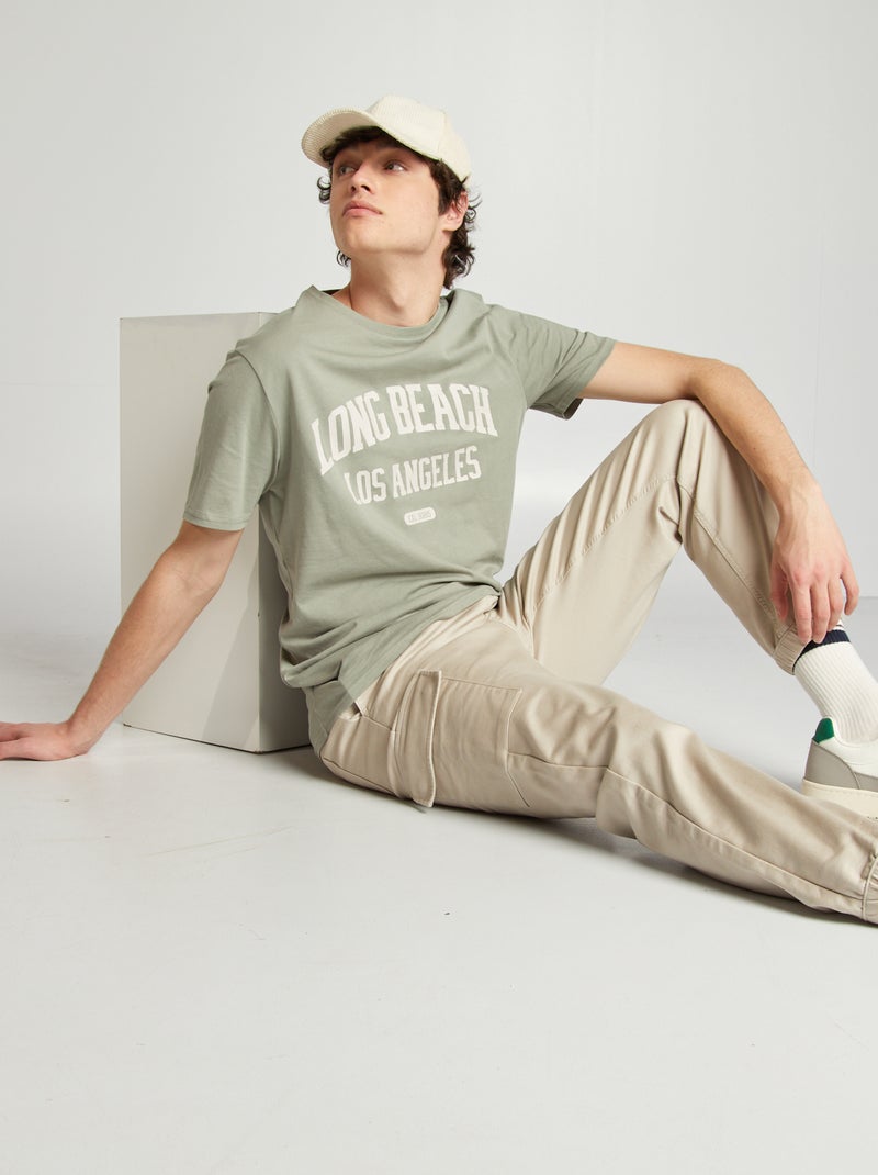 Tee-shirt en jersey imprimé VERT - Kiabi