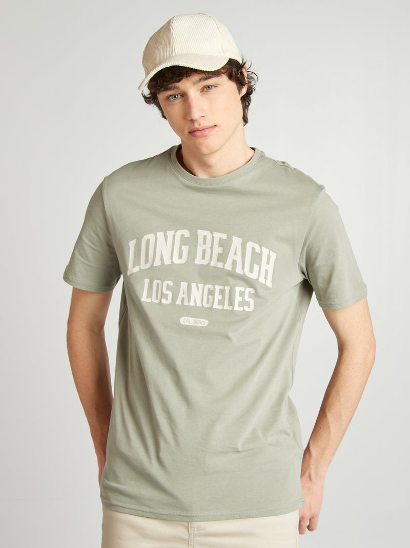 Tee-shirt en jersey imprimé VERT - Kiabi
