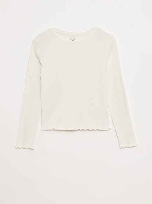 Tee-shirt en maille côtelée - Kiabi