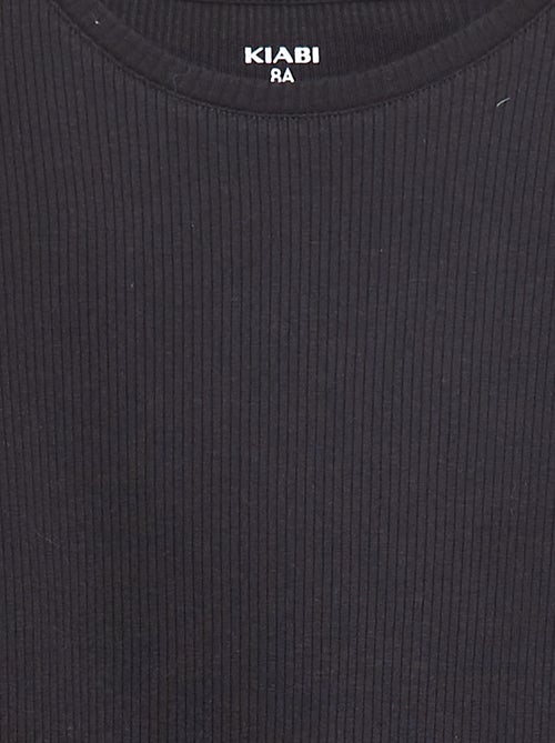 Tee-shirt en maille côtelée - Kiabi Tee-shirt en maille côtelée - Kiabi