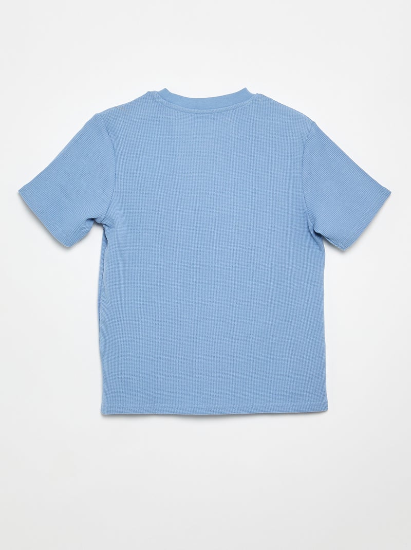 Tee-shirt en maille gaufrée Blanc - Kiabi