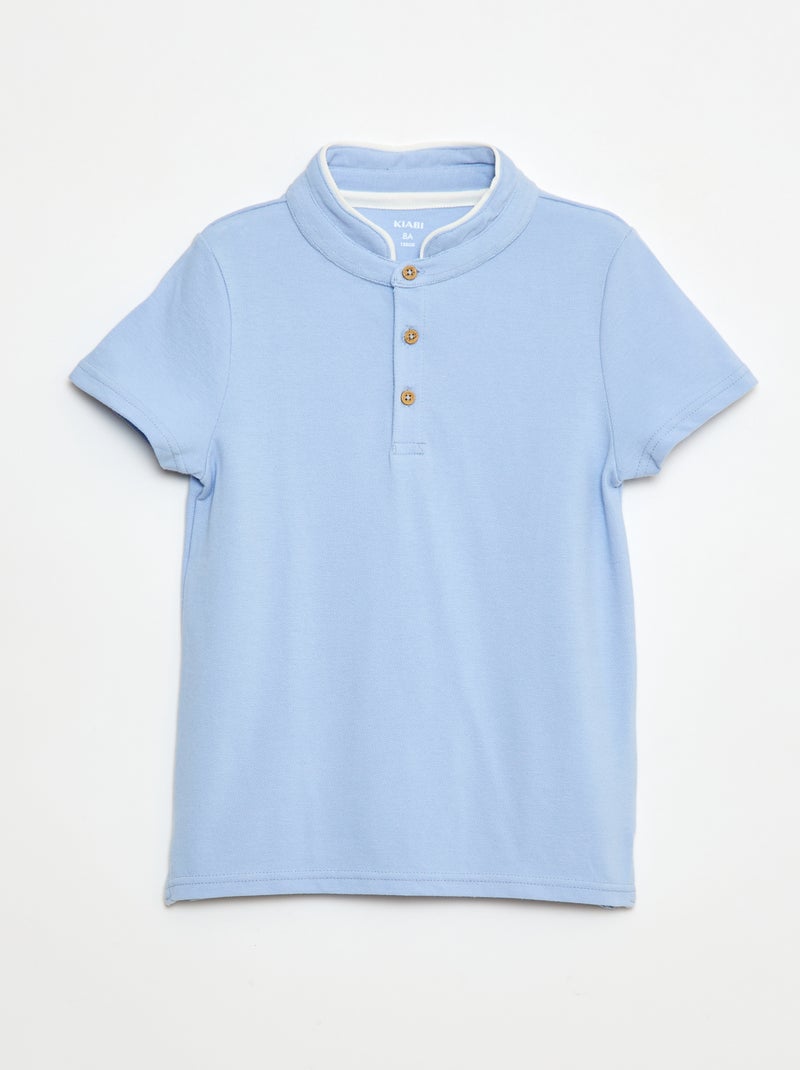 Tee-shirt en maille piquée Bleu - Kiabi