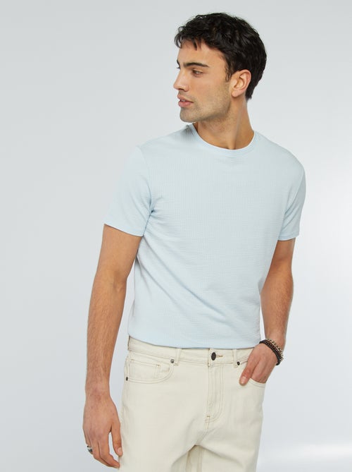 Tee-shirt en seersucker - Kiabi