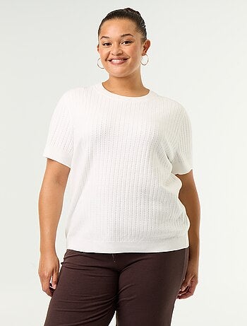 Tee-shirt en tricot ajouré