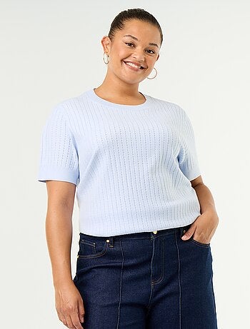Tee-shirt en tricot ajouré
