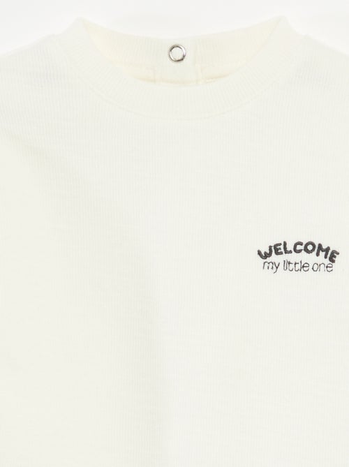 Tee-shirt épais avec animal brodé - Kiabi