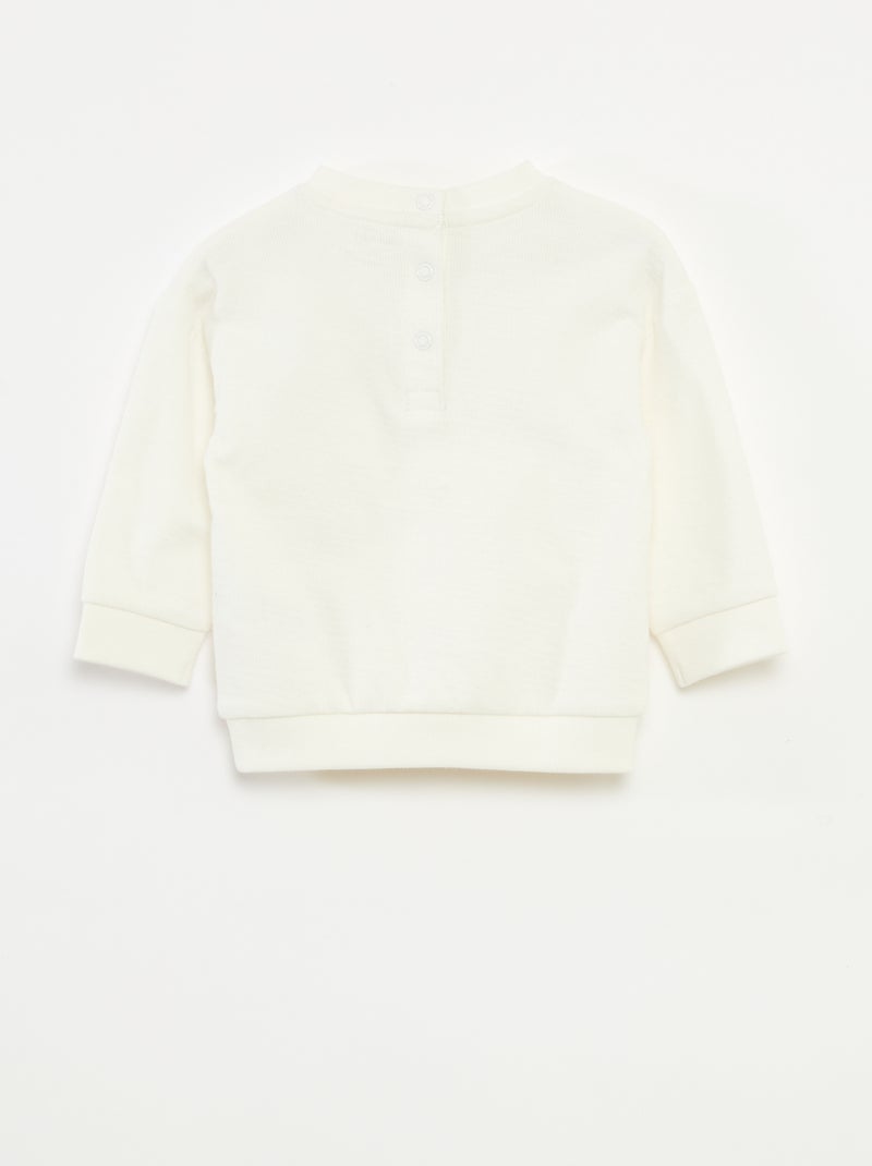 Tee-shirt épais avec animal brodé Blanc - Kiabi