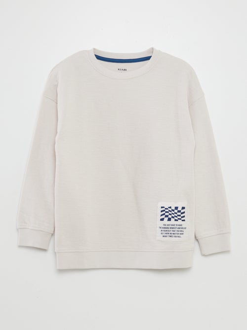 Tee-shirt esprit sweat - Kiabi