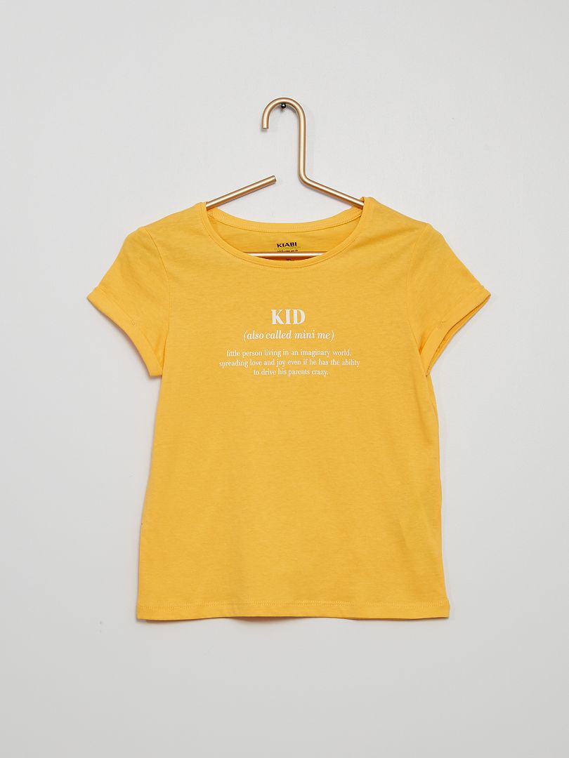 Tee-shirt 'fête des mères' jaune - Kiabi