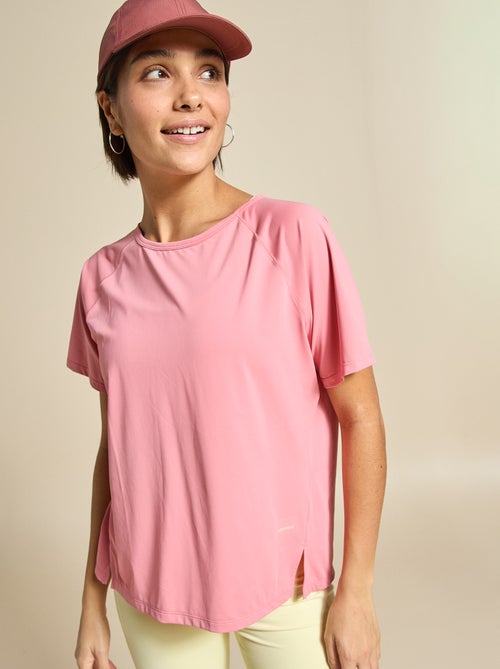 Tee-shirt fluide avec fente au dos - (ekstract) - Kiabi